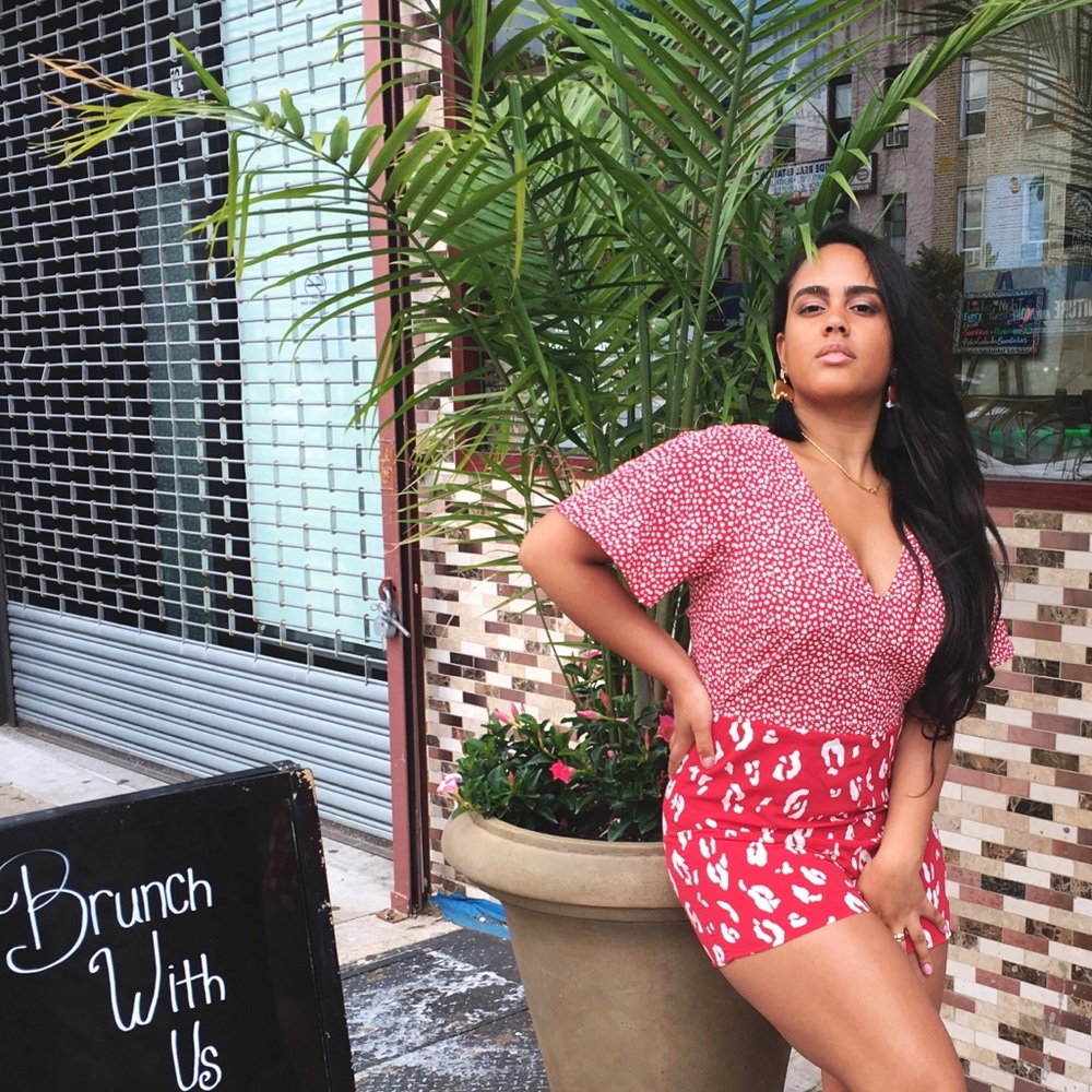 ASOS Open back leopard print romper